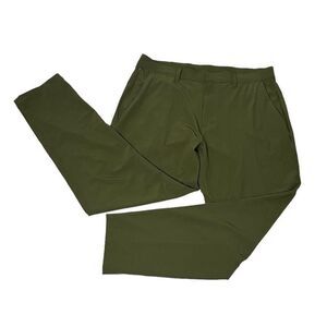 FABLETICS Mens The Only Pant Modern Classic Fit Dark Moss 5 Pockets